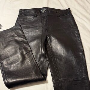 Banana Republic low rise Black Leather Trousers